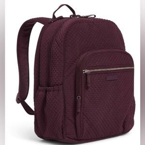 Vera Bradley Iconic Campus Microfiber Backpack in Mulled Wine NWOT